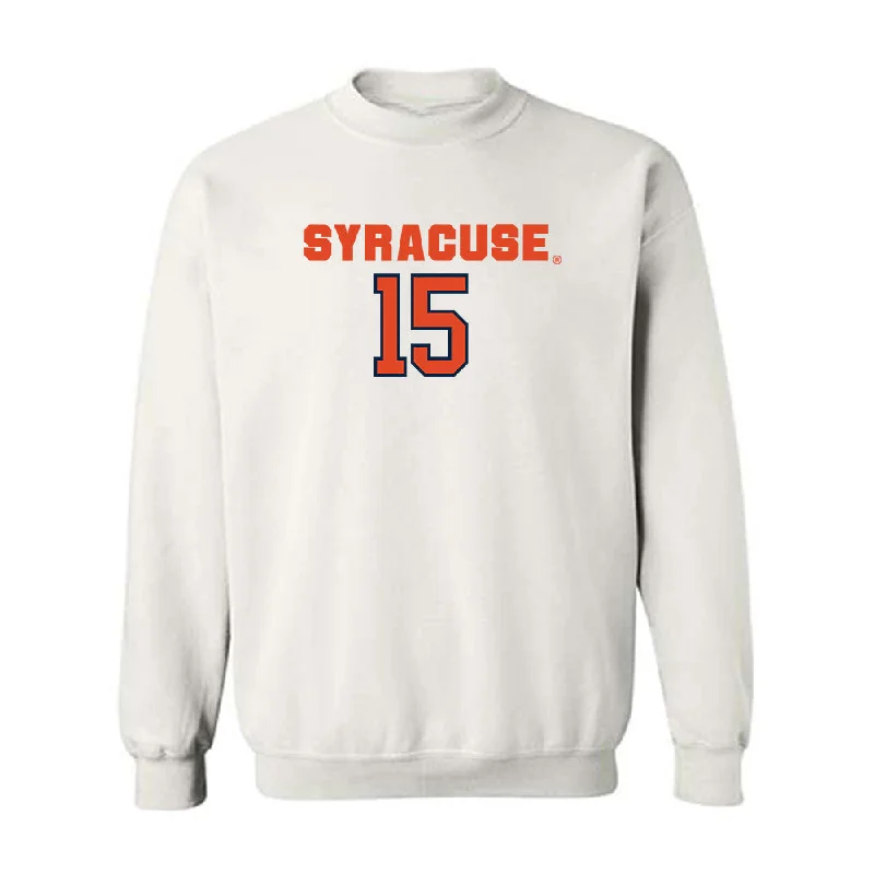 Syracuse - NCAA Women's Basketball : Angelica Velez - Classic Shersey Crewneck Sweatshirt Hoodie with Hem Ribbing Snug Secure Syracuse - NCAA Women's Basketball : Angelica Velez - Classic Shersey Crewneck Sweatshirt Hoodie with Hem Ribbing Snug Secure