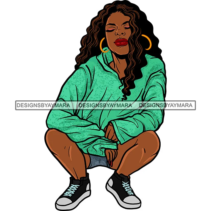 Sexy Afro Beauty Rapper Squatting Gangsta Rap Green Sweatshirt Shorts Fashion Style SVG JPG PNG Vector Clipart Cricut Silhouette Cut Cutting Hoodie with Applique Textured Unique Sexy Afro Beauty Rapper Squatting Gangsta Rap Green Sweatshirt Shorts Fashion Style SVG JPG PNG Vector Clipart Cricut Silhouette Cut Cutting Hoodie with Applique Textured Unique
