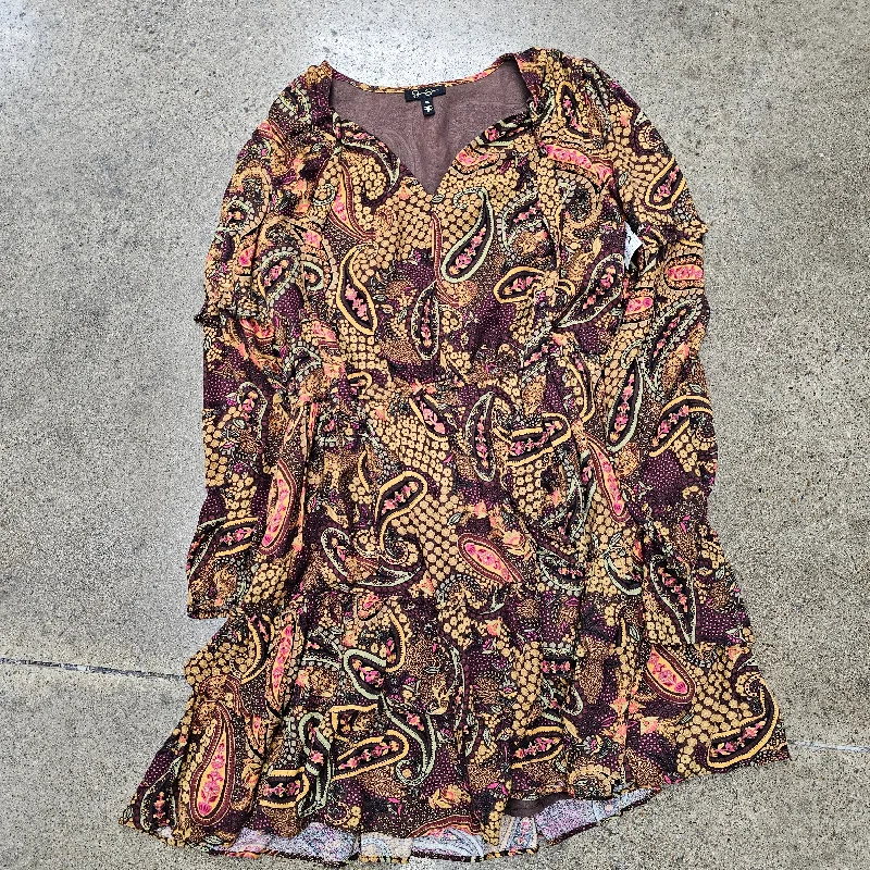 Dress Casual Short By Jessica Simpson In Paisley Print, Size:Xl Tunics Sophisticated sleek