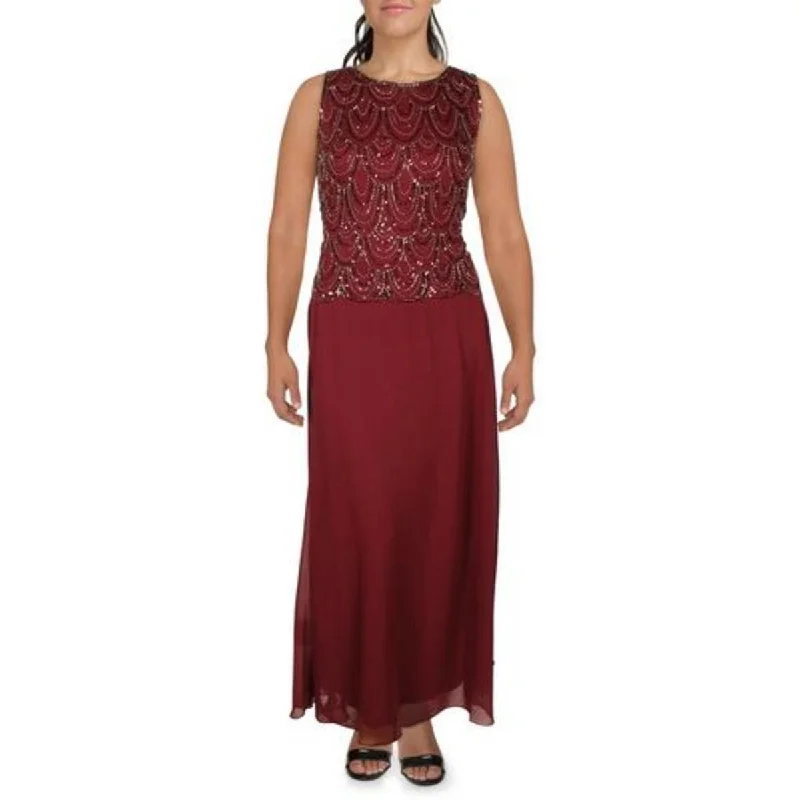 JKara Womens 2PC Long Evening Dress Tunics Solid Classic