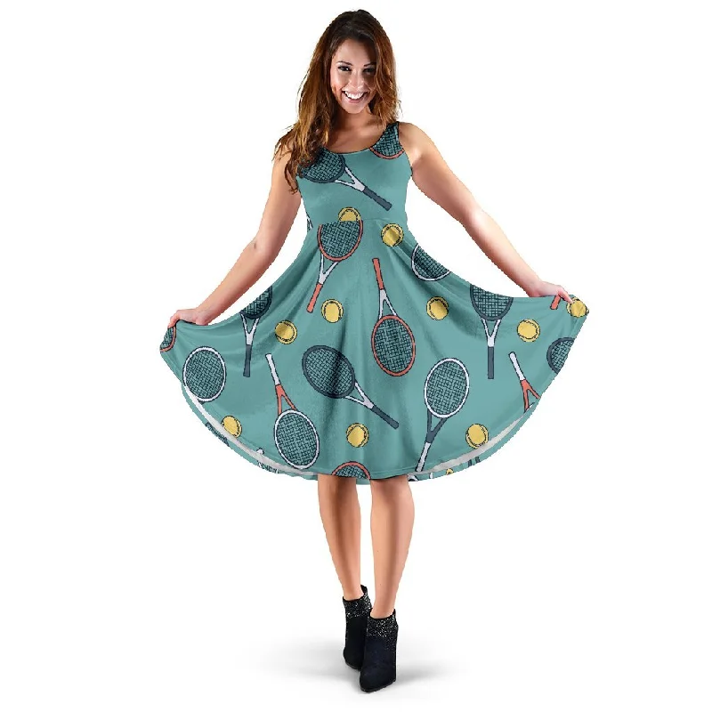 Tennis Print Pattern Dress Tunics Stylish modern