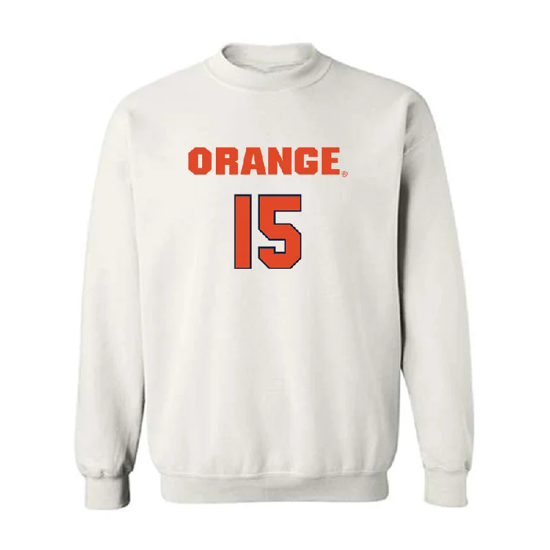 Syracuse - NCAA Women's Basketball : Angelica Velez - Classic Shersey Crewneck Sweatshirt Hoodie with Front Slit Layering Stylish Syracuse - NCAA Women's Basketball : Angelica Velez - Classic Shersey Crewneck Sweatshirt Hoodie with Front Slit Layering Stylish