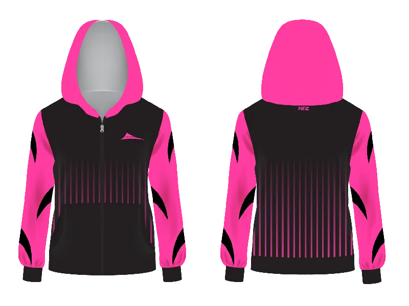 Women's Fuchsia Zipper Hoodie Hoodie with Zipper Versatile Modern