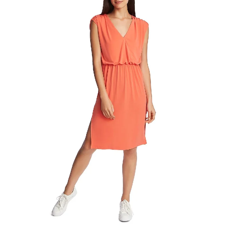 1.State Womens Cinched Waist V-Neck Casual Dress Tunics Solid Classic