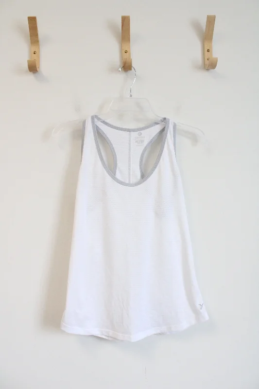 Old Navy Active White Semi-Fitted Athletic Tank Top | M soft tank top