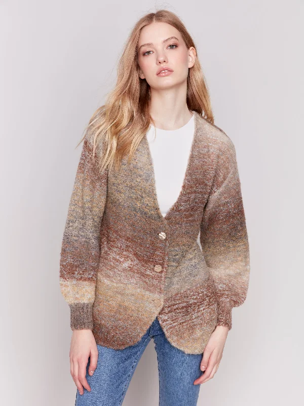 BOUCLE KNIT CARDIGAN - AUTUMN Fitted Slim Tailored
