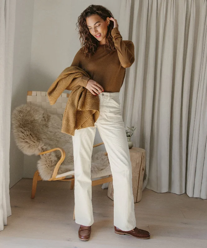 Pocket Loose Flare Pant Comfortable Denim Trousers