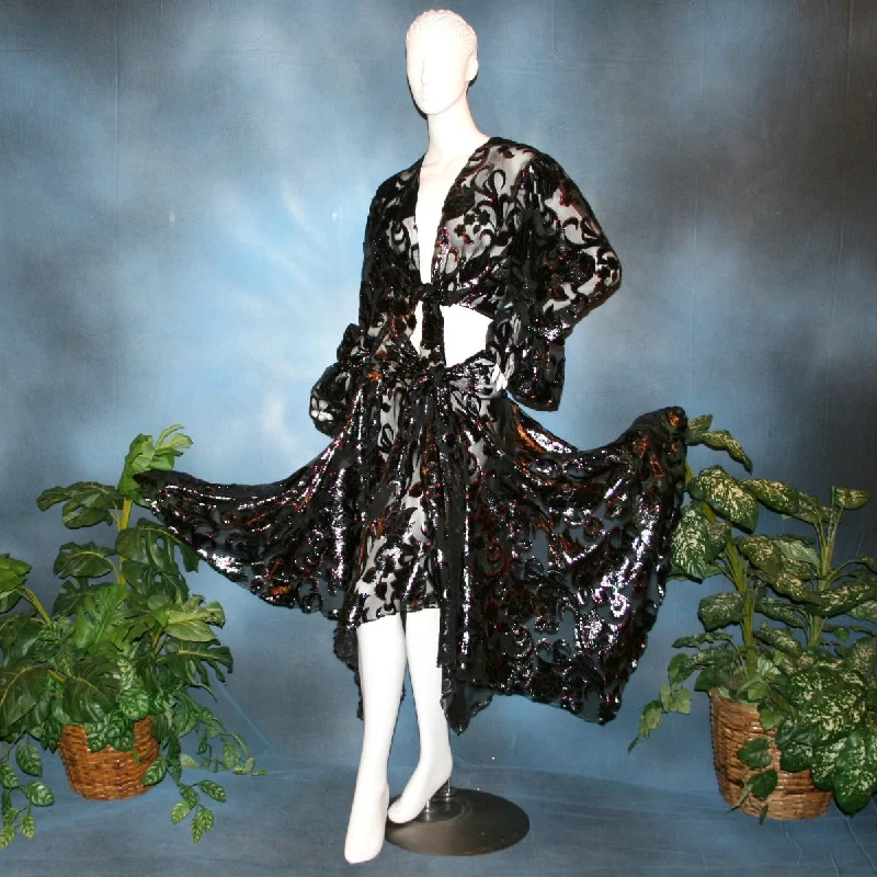 Black Ballroom Skirt & Top-Calypso lace skirt feminine