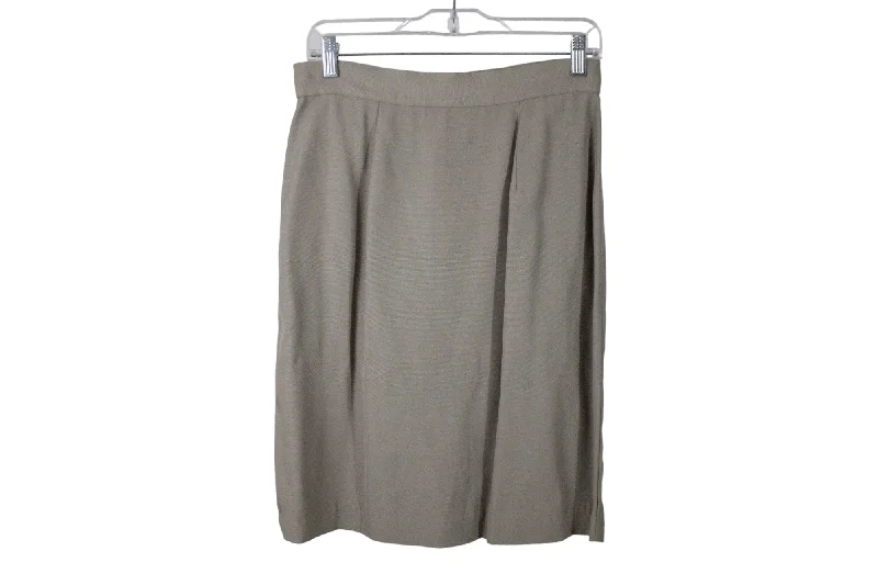 Vintage Tan Skirt | 11/12 silk skirt lustrous