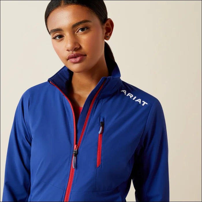 Ariat Womans Rion Team Stretchshell Insulated Jacket - Sodalite Blue One-Shoulder Jacket Off-the-Shoulder Jacket Asymmetrical Jacket Ariat Womans Rion Team Stretchshell Insulated Jacket - Sodalite Blue One-Shoulder Jacket Off-the-Shoulder Jacket Asymmetrical Jacket