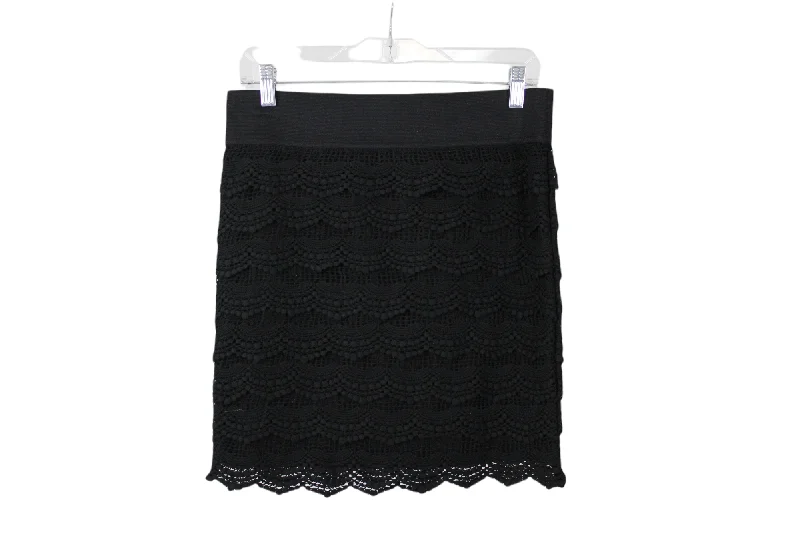Maurices Black Crocheted Skirt | S seamless skirt comfort