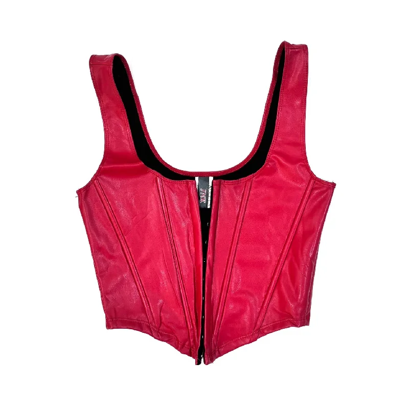 JNK USA Leather Tank Crop Top flowy tank top