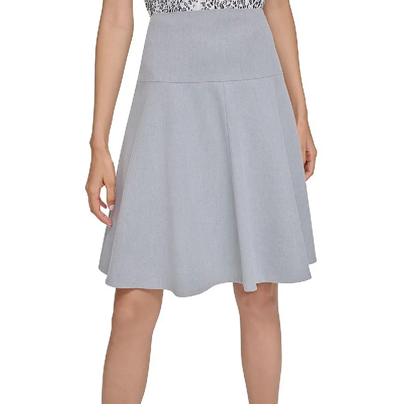 Calvin Klein Womens Petites Lined  A-Line Skirt high waist skirt