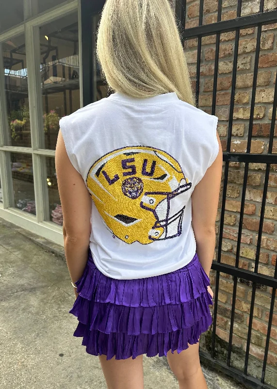 LSU Helmet Shoulder Tank peekaboo tank top
