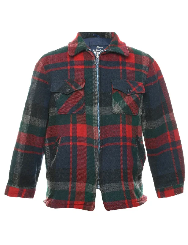 Woolrich Checked Jacket - M Wool Jacket Cashmere Jacket Tweed Jacket