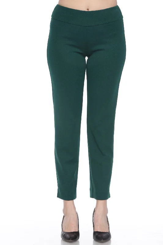 Joseph Ribkoff Absolute Green Pull On Slim Ankle Pants 243745 High-Waist Trousers