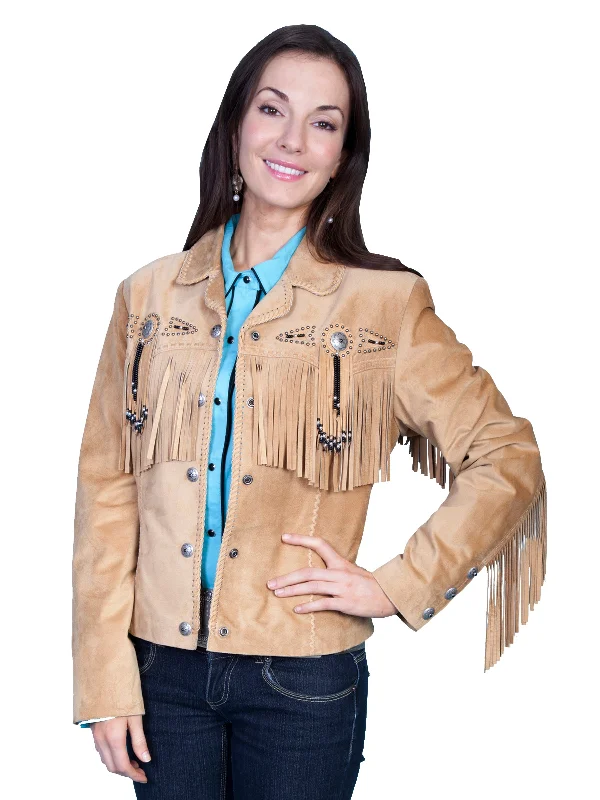 Scully Leather Womens Beaded Fringe Conchos Boar Suede Jacket Old Rust M Cardigan Sweater Pullover Scully Leather Womens Beaded Fringe Conchos Boar Suede Jacket Old Rust M Cardigan Sweater Pullover