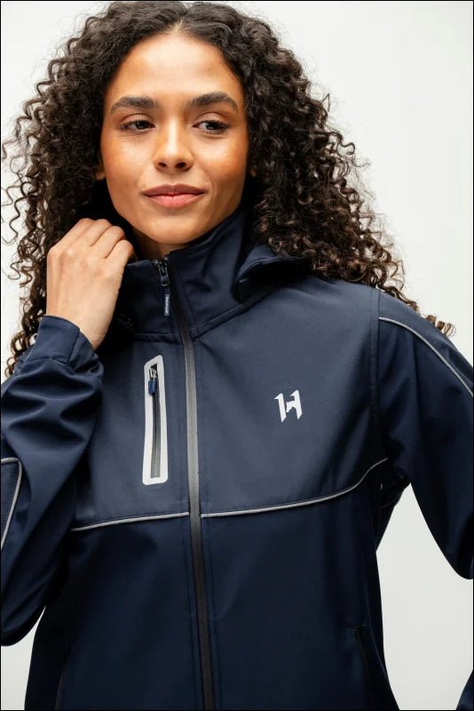 Horseware Women's Tempo Softshell Jacket - Navy Bomber Jacket Anorak Windbreaker