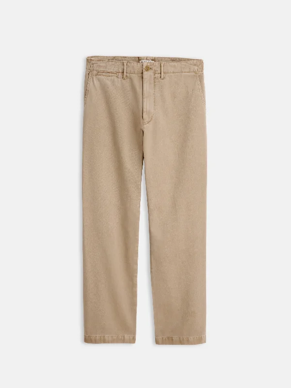 Straight Leg Pant In Vintage Wash Chino Comfortable Wide-Leg Pants