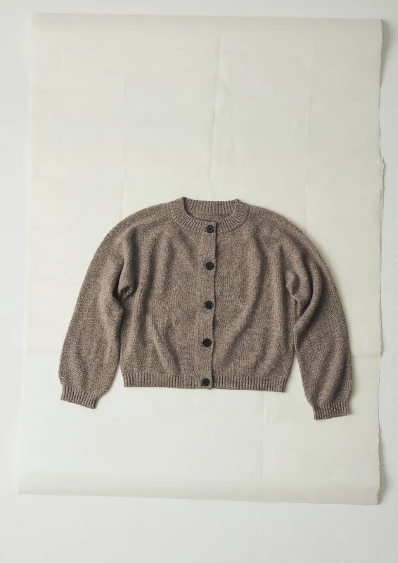 Eden Wool Cashmere Raglan Cardigan | Linseed Hooded Caped Shawl Collar