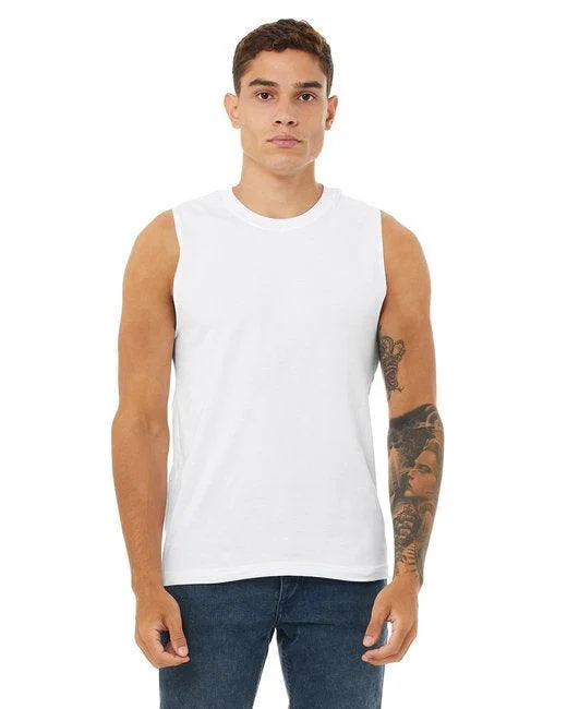Bella + Canvas Unisex Jersey Muscle Tank 3483 (Pack of 6) strappy tank top