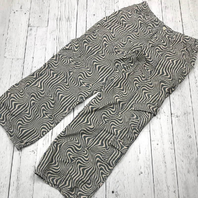 BDG grey beige patterned pants - Hers L Stylish Harem Pants