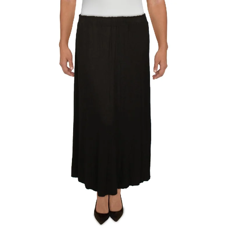 Coin 1804 Womens Plus Knit Pull On Maxi Skirt breathable skirt fabric