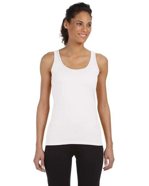 Gildan Ladies' Softstyle   Fitted Tank G642L (Pack of 6) neon tank top