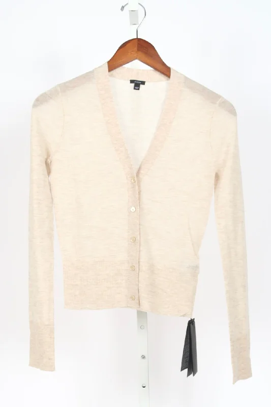 Cashair Cardigan - Oat Melange Cotton Fabric Linen Fabric Terry Fabric