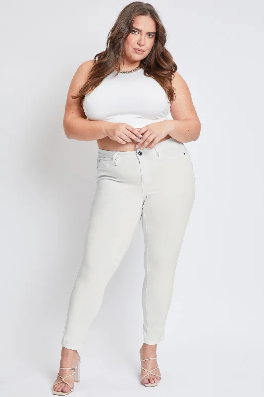 Women's Plus Hyperstretch  Forever Color Pants, Vanilla Cream Modern Stretch Trousers