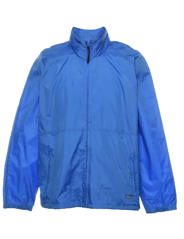 Woolrich Nylon Blue Zip-Front Jacket - XL Faux Fur Jacket Real Fur Jacket Shearling Jacket Woolrich Nylon Blue Zip-Front Jacket - XL Faux Fur Jacket Real Fur Jacket Shearling Jacket