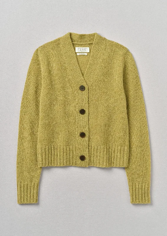Kaia V-Neck Wool Cardigan | Verbena Lightweight Heavyweight Midweight