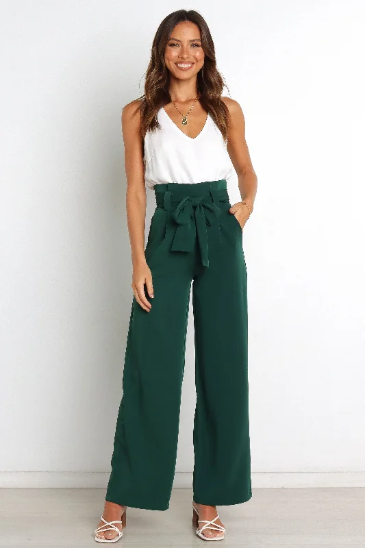 Kieran Pants - Emerald Green Soft Cotton Pants