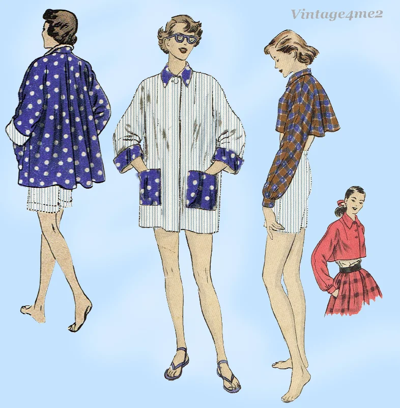 Vogue 6451: 1940s Charming Misses Swingback Jacket Sz MED Vintage Sewing Pattern Tailored Jacket Straight Jacket A-Line Jacket