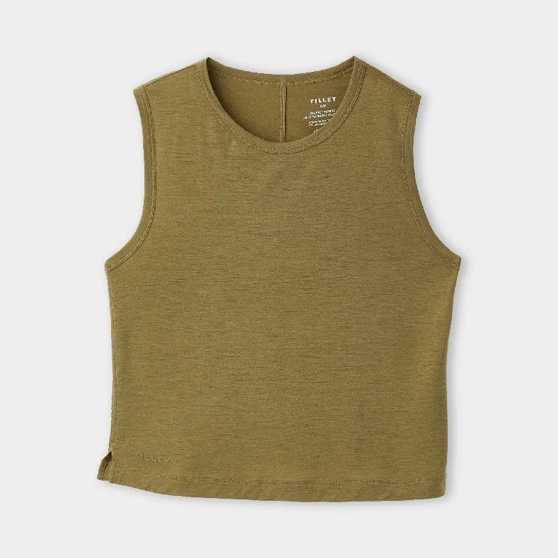 Merino Crop Tank casual tank top