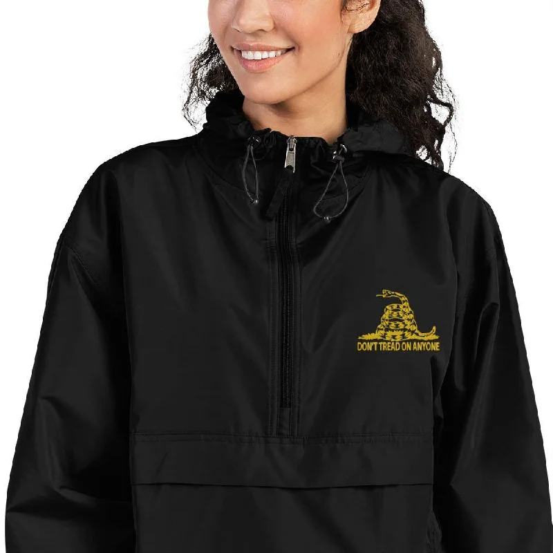 Don't tread on Anyone Embroidered Champion Packable Jacket Knit Fabric Woven Fabric Fleece Fabric Don't tread on Anyone Embroidered Champion Packable Jacket Knit Fabric Woven Fabric Fleece Fabric