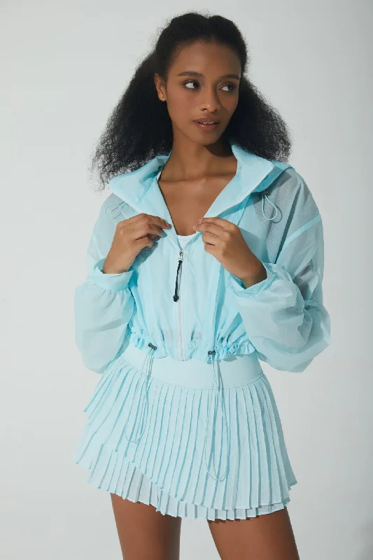 Elodie Sun Protection Jacket - Sky Elasticated Jacket Padded Jacket Insulated Jacket