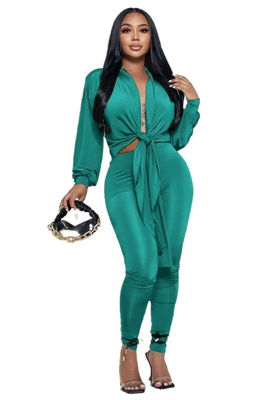 SEXY TWO PIECE PANT SET Fashionable Work Pants