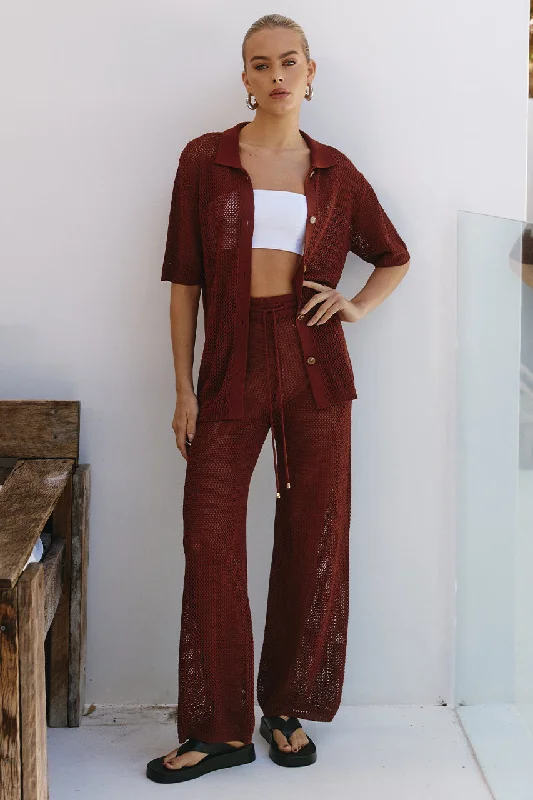 SMITH PANT - CHOCOLATE Elegant Trouser Pants