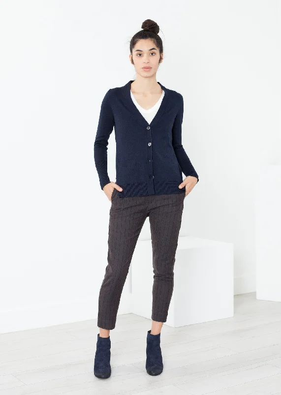 Square Cardigan Casual Top Elasticated Padded Insulated