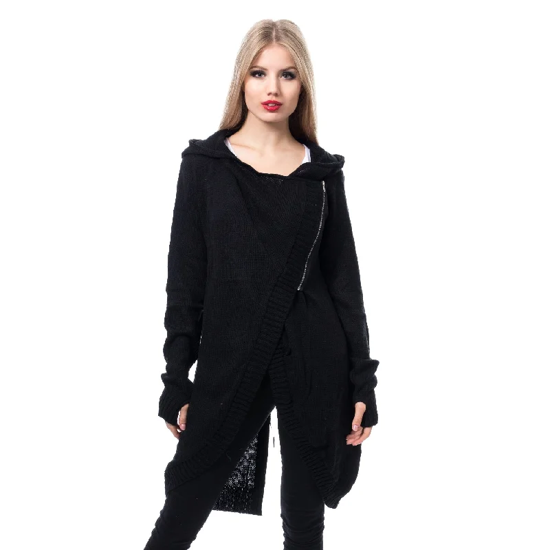 RADHIKA CARDIGAN - BLACK Fitted Loose Oversized