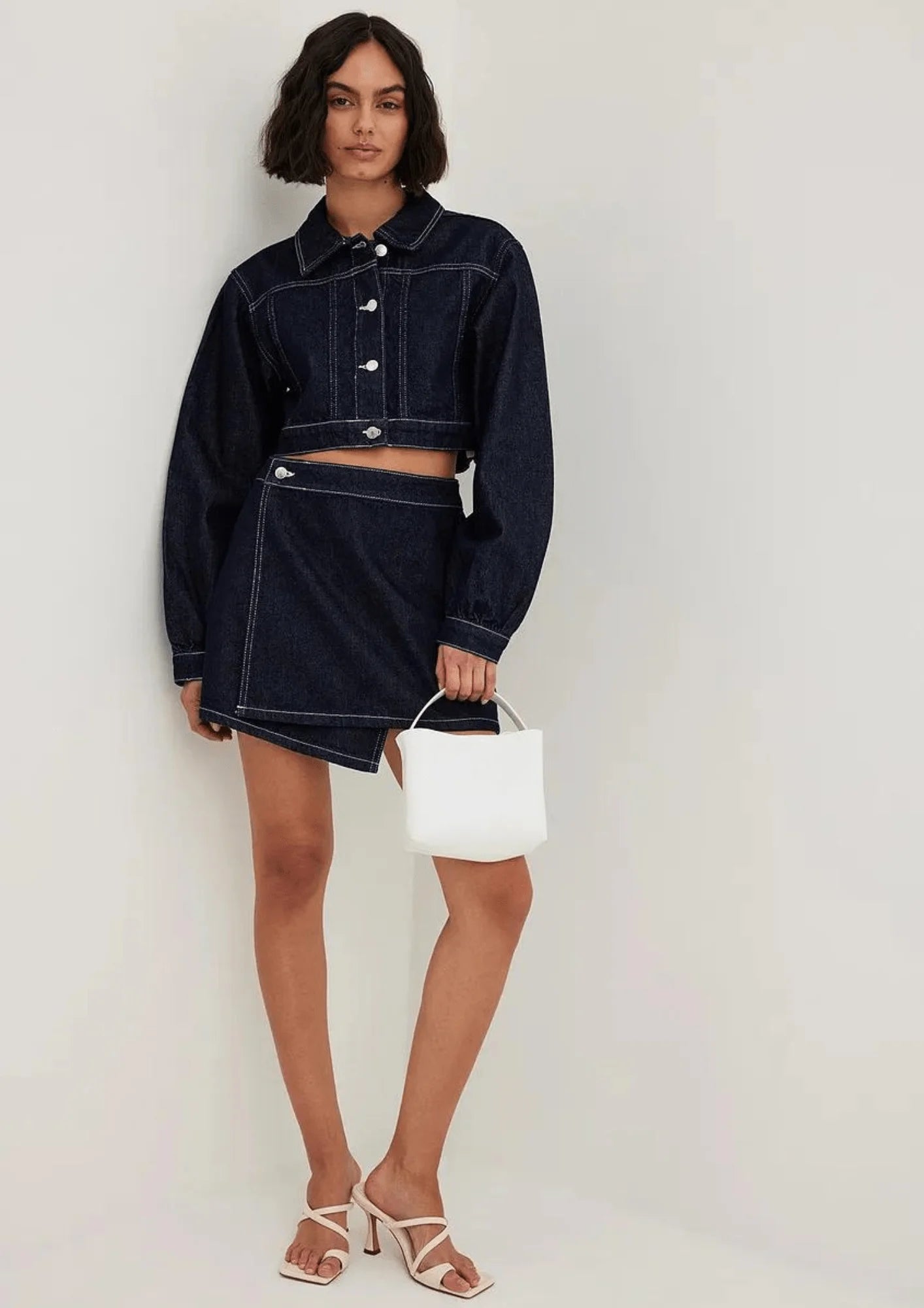 DENIM CROP JACKET Denim Jacket Leather Jacket Suede Jacket