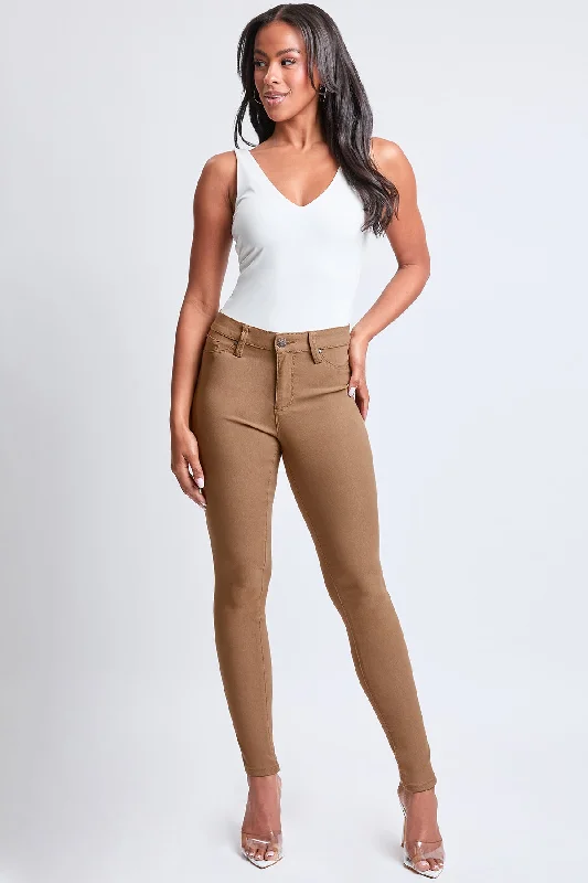 Women's Hyperstretch Skinny Pants, Almond Comfortable Jogger Trousers