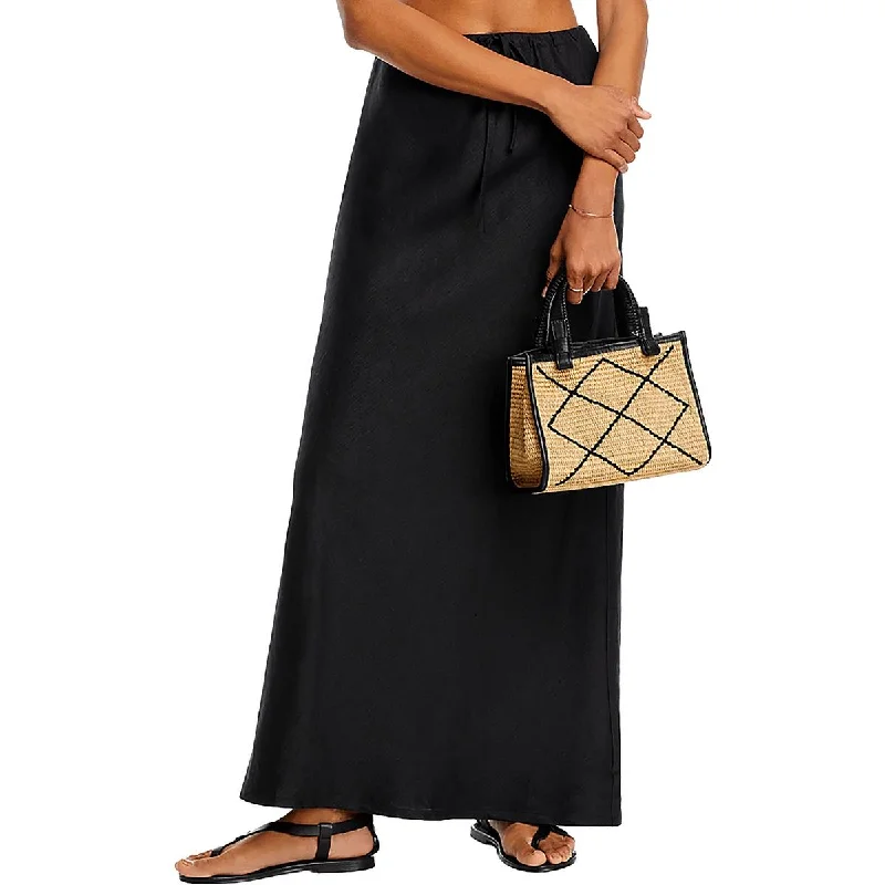 WAYF Womens Joan Drawstring Waist Maxi Maxi Skirt corduroy skirt cozy