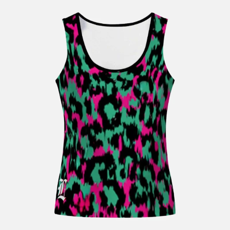Women's Neon Jungle Tank Top sequin tank top