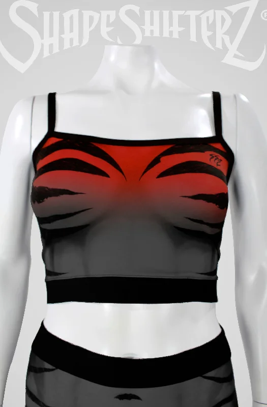 Zebra Tank Top - Red Fade - Ultra Contour black tank top
