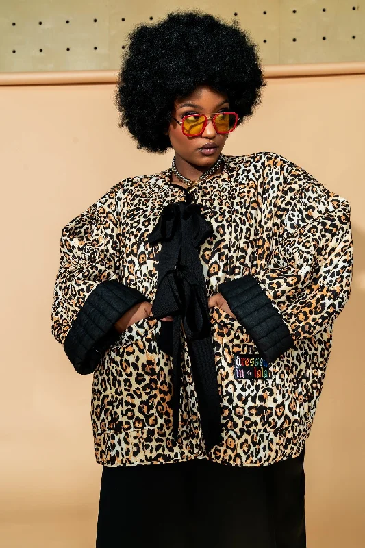 Welcome to Lalaland Quilted Leopard Oversized Jacket Cotton Fabric Linen Fabric Terry Fabric Welcome to Lalaland Quilted Leopard Oversized Jacket Cotton Fabric Linen Fabric Terry Fabric