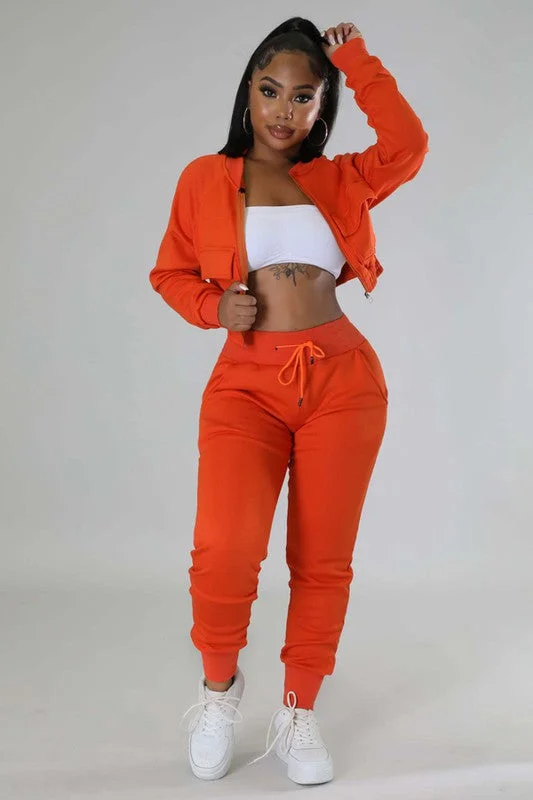 TOP TWO PIECE PANT SET Slim Fit Casual Pants