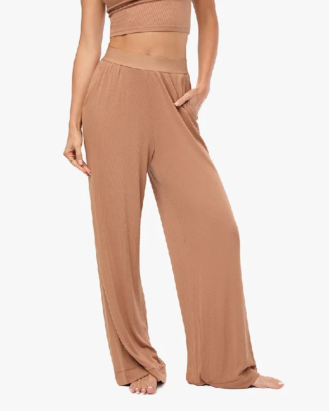 Wide Leg Pant Stylish Elastic Waist Pants
