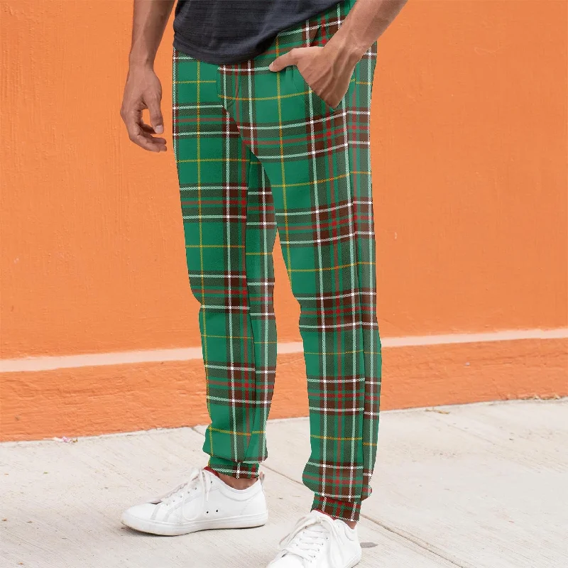 Newfoundland And Labrador Province Canada Tartan Joggers Pants Relaxed Linen Pants